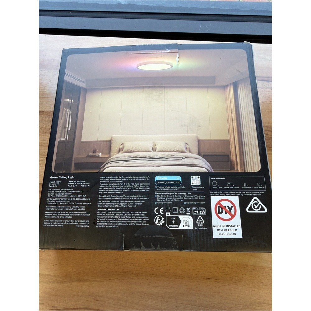 Govee 12" RGB LED Ceiling Light, App Control, Smart Wi-Fi, Alexa, Google, Matter - Picture 2 of 6